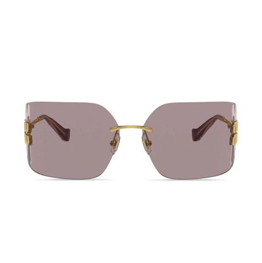SMU54Y RUNWAY FRAMELESS SUNGLASSES - DARK PINK/ GOLD