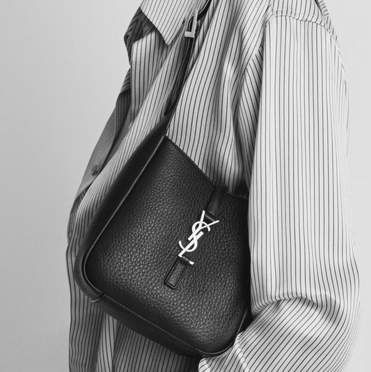 LE 5 À 7 SUPPLE BABY IN GRAINED LEATHER - BLACK