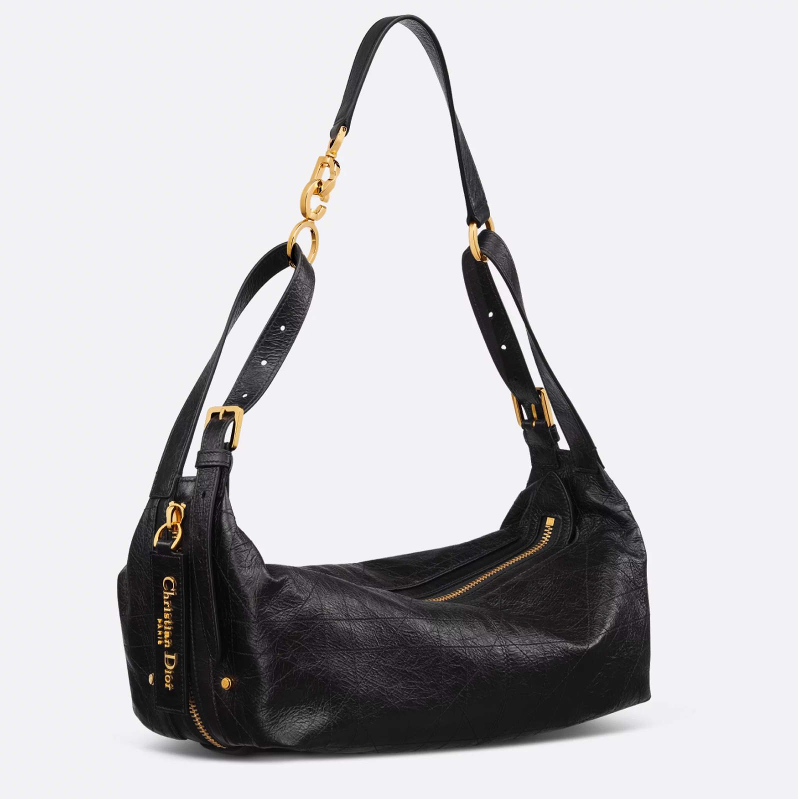 D-JOURNEY MEDIUM BAG BLACK FLAT MACROCANNAGE - Main Image