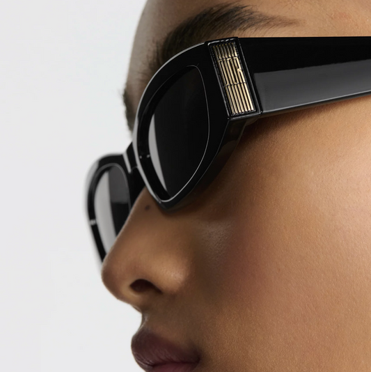 GRAPHIQUE S1F RECTANGULAR SUNGLASSES - BLACK