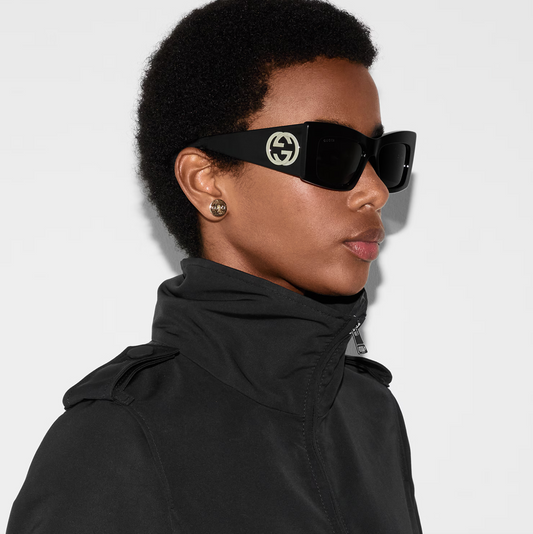 SQUARE FRAME SUNGLASSES - BLACK