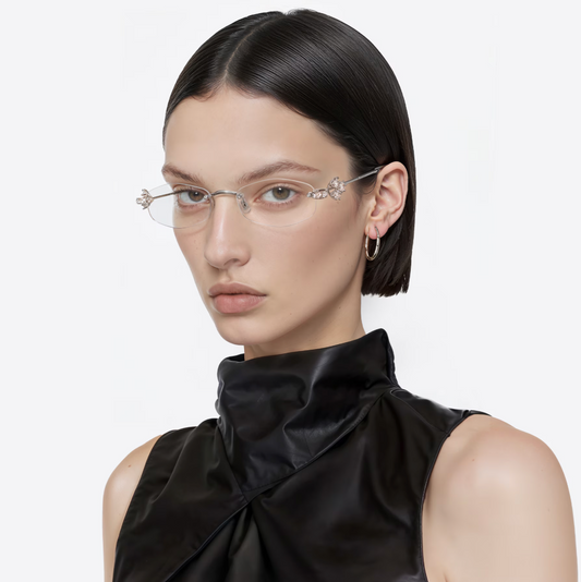 GLITZ 02 SUNGLASSES - SILVER METAL