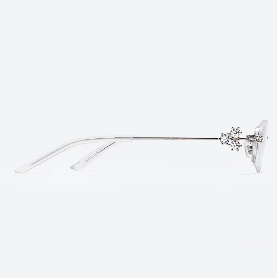 GLITZ 02 SUNGLASSES - SILVER METAL