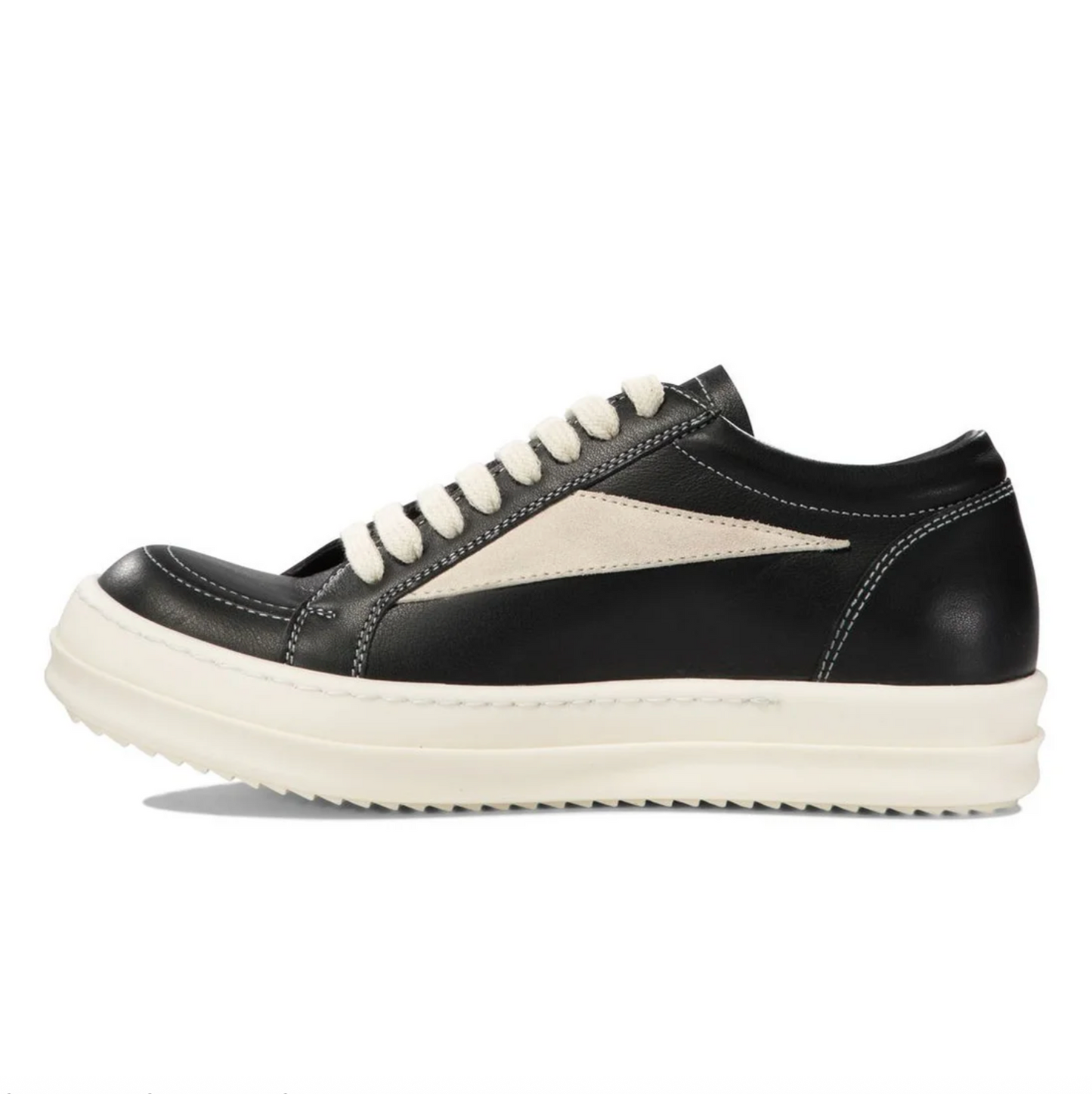 DRKSHDW LEATHER VINTAGE LOW-TOP SNEAKERS - BLACK