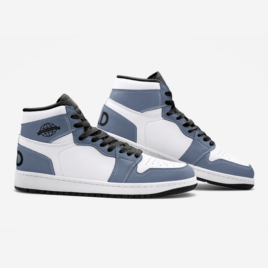 RAD SKYWALKER LEATHER MID TOP SNEAKERS - DUSTY BLUE