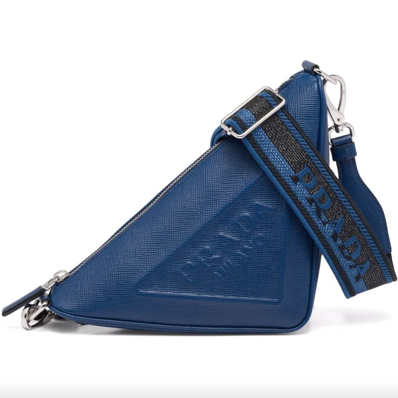 prada blue leather bag