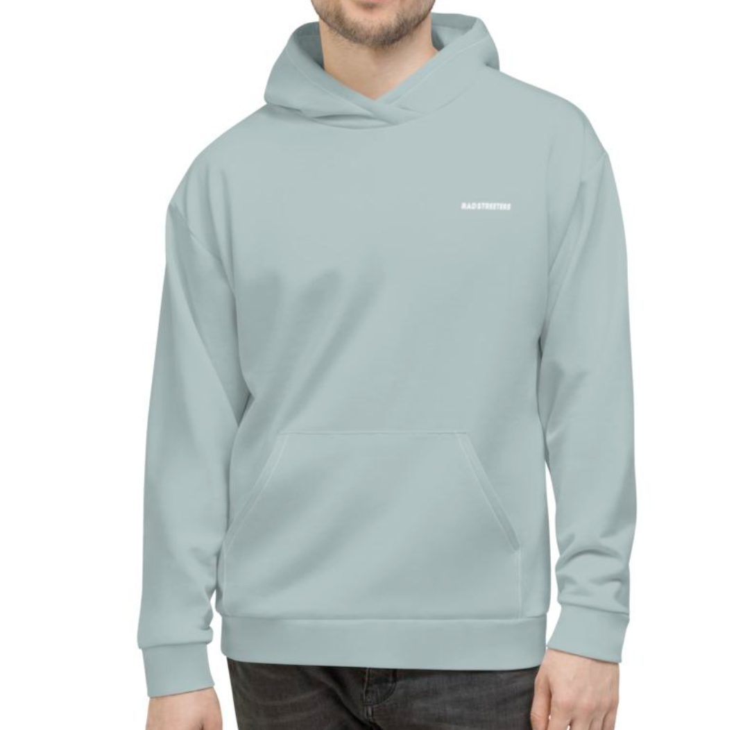 UNISEX SKATE EASY BASIC LOGO HOODIE PALE GREEN RADPRESENT