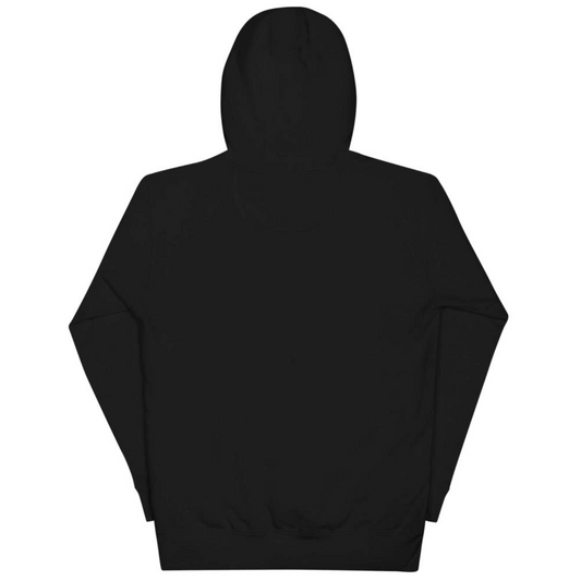 RUSSIAN WORDINGS PRINT HOODIE - BLACK