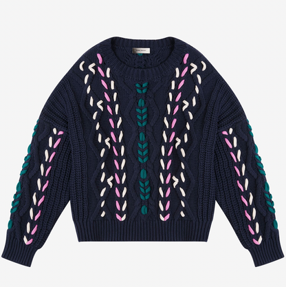 ZOLAN CABLE KNIT SWEATER