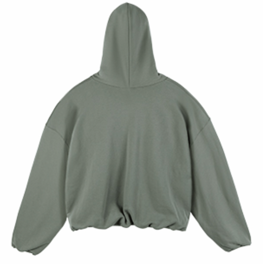 DF17 640G OVERSIZED DOUBLE LAYER FLEECED HOODIE - GLACIER