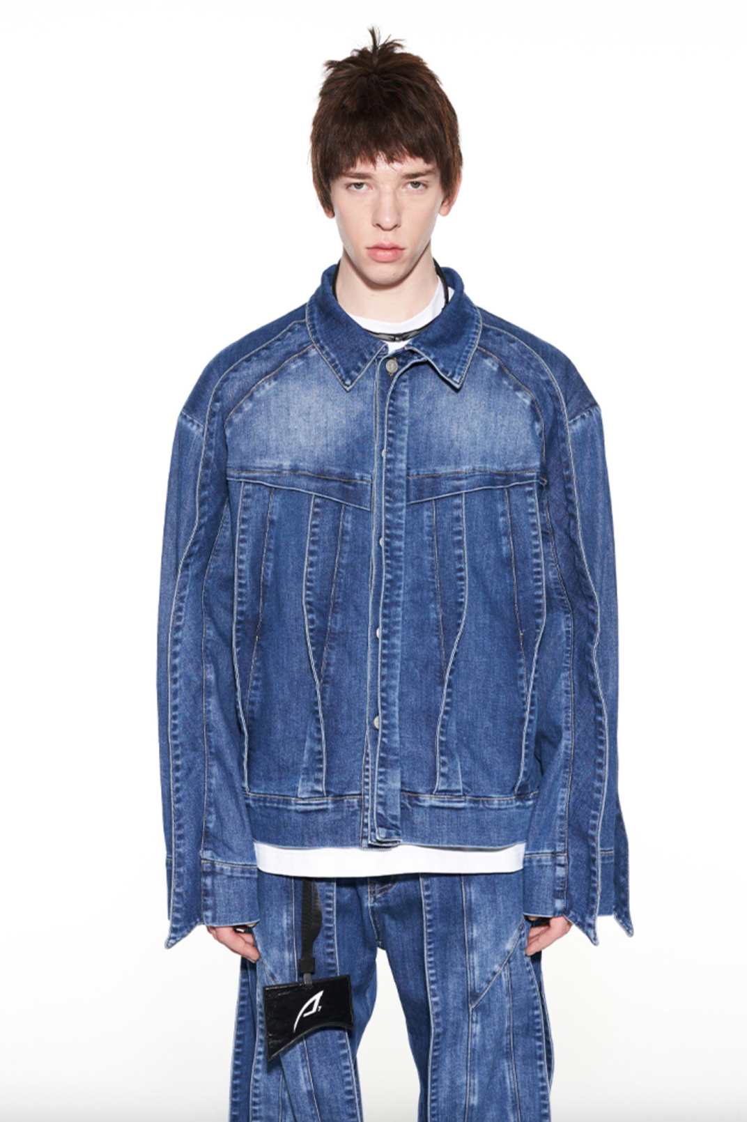 Multi-Layered Panels Denim Jacket | Hype Streetwear - RADPRESENT Multi-Layered Panels Denim Jacket | Hype Streetwear - RADPRESENT