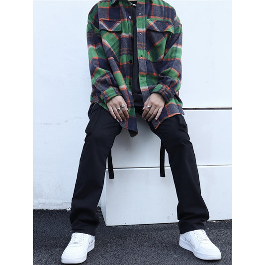 Plaid Loose Fit Flannel Shirt