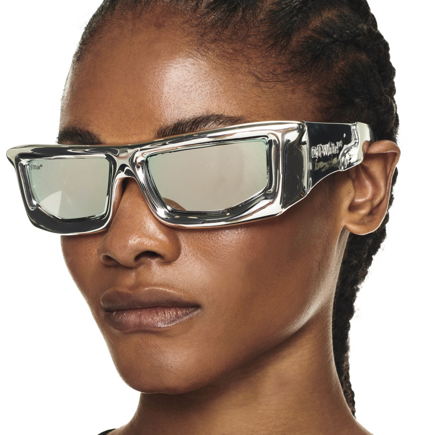 Off White Vulcanite Sunglasses in silver Designer Sunglasses