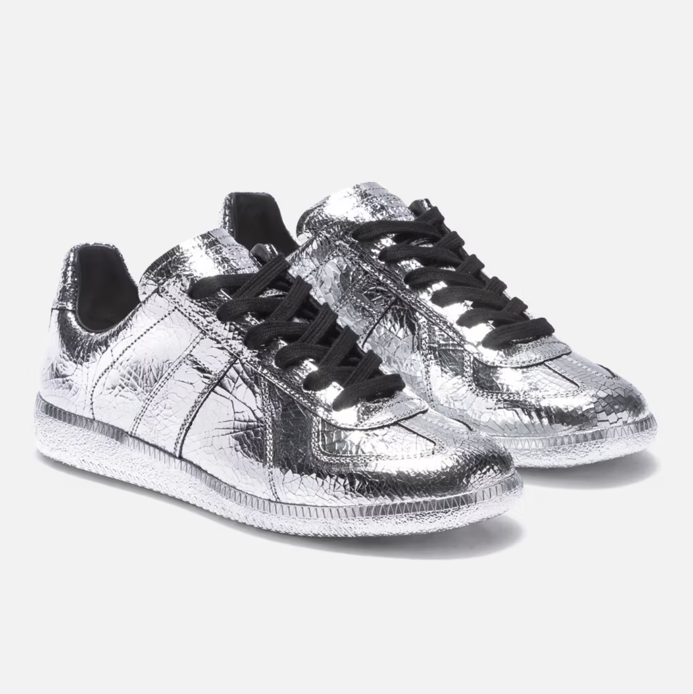 Silver maison online margiela sneakers