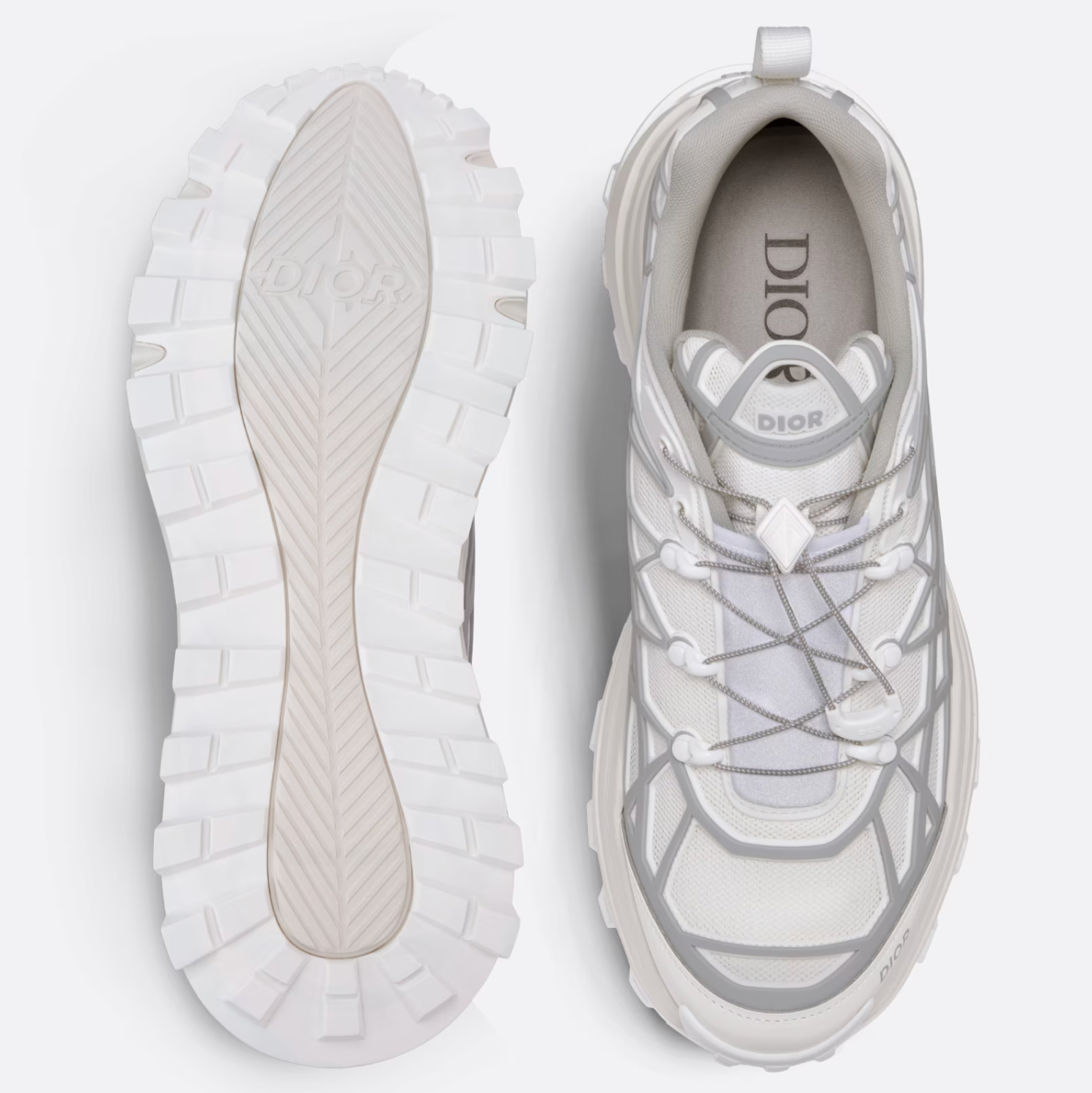 B22 Sneaker White Technical Mesh with White and Silver-Tone