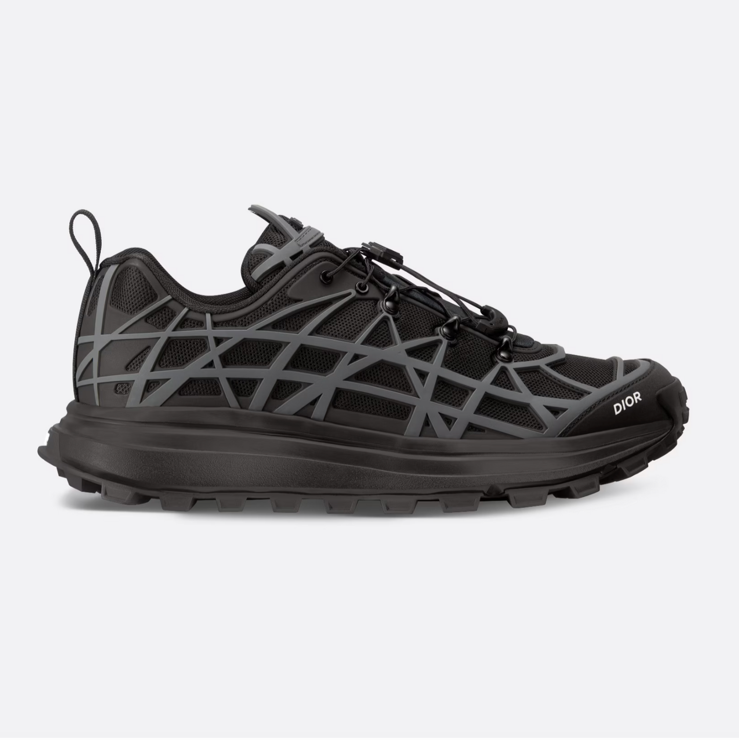 Dior B31 Runner Sneakers in black technical mesh and grey rubber RADPRESENT
