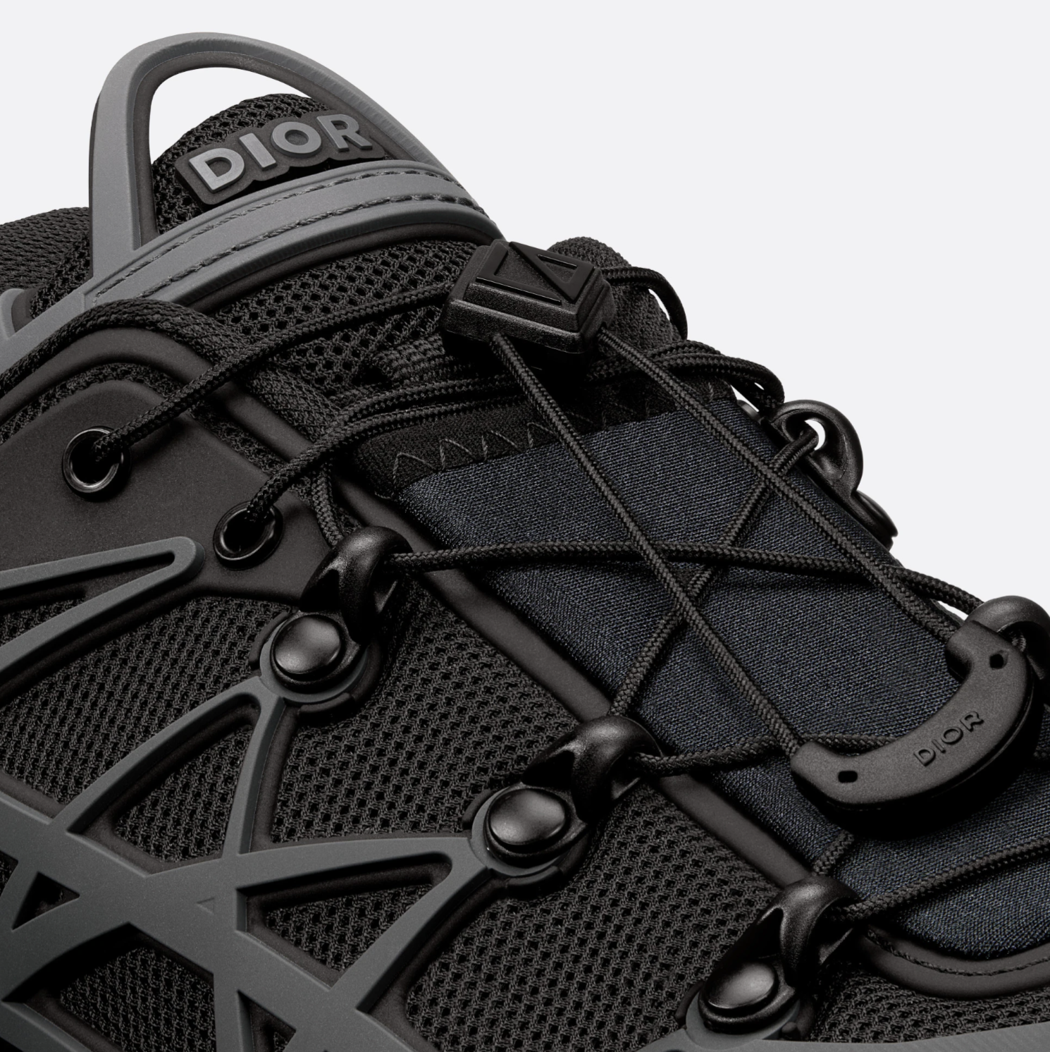 Dior B31 Runner Sneakers in black technical mesh and grey Dior B31 Runner Sneakers in black technical mesh and grey