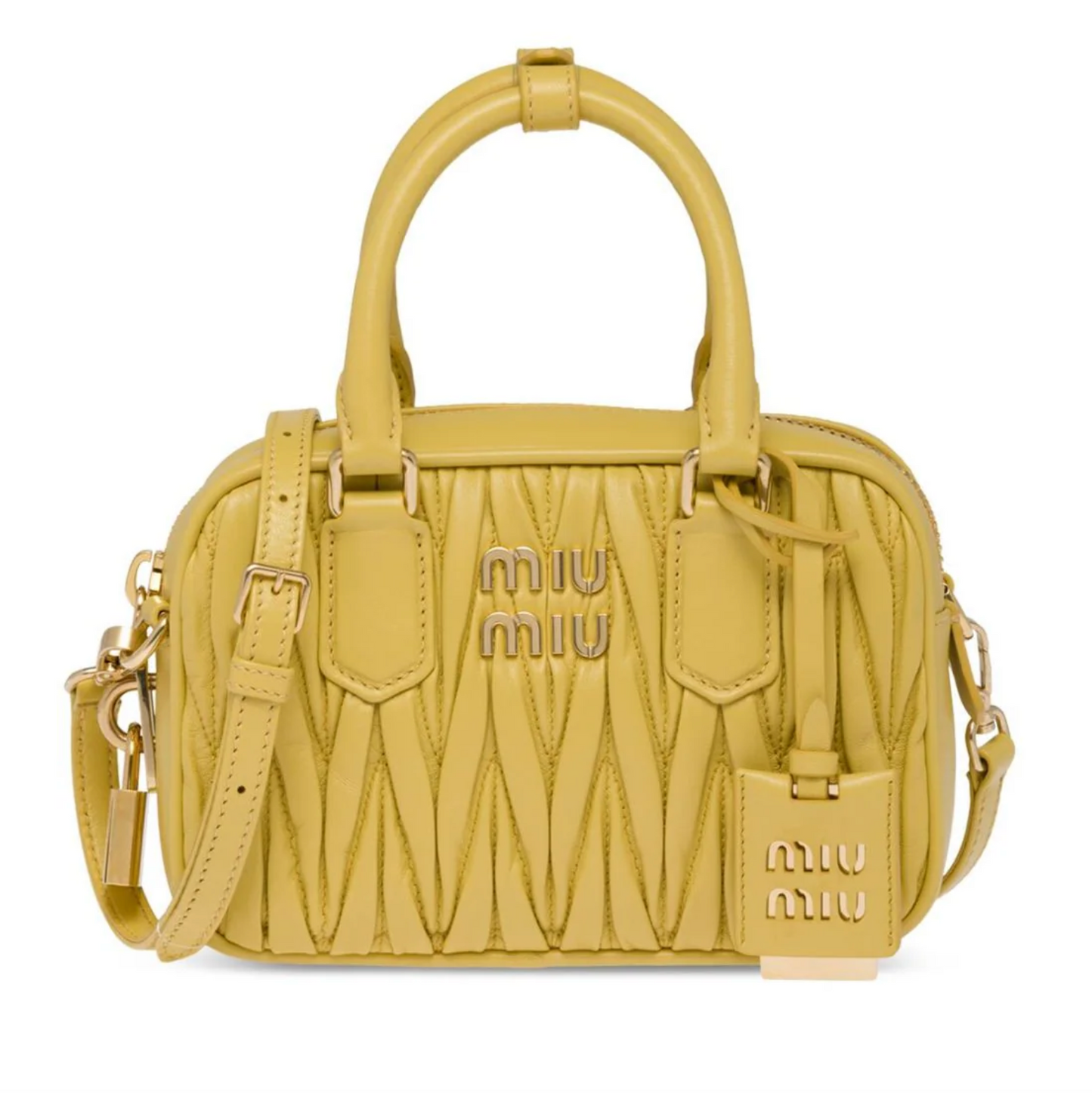 Miu Miu Matelasse Leather Mini Bag Designer Bag Collection RADPRESENT