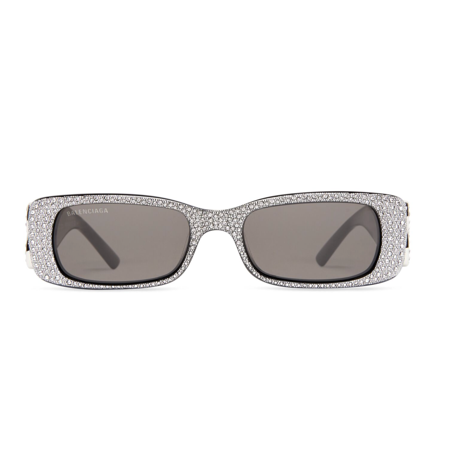 Balenciaga Dynasty Rectangular Sunglasses in Rhinestones RADPRESENT