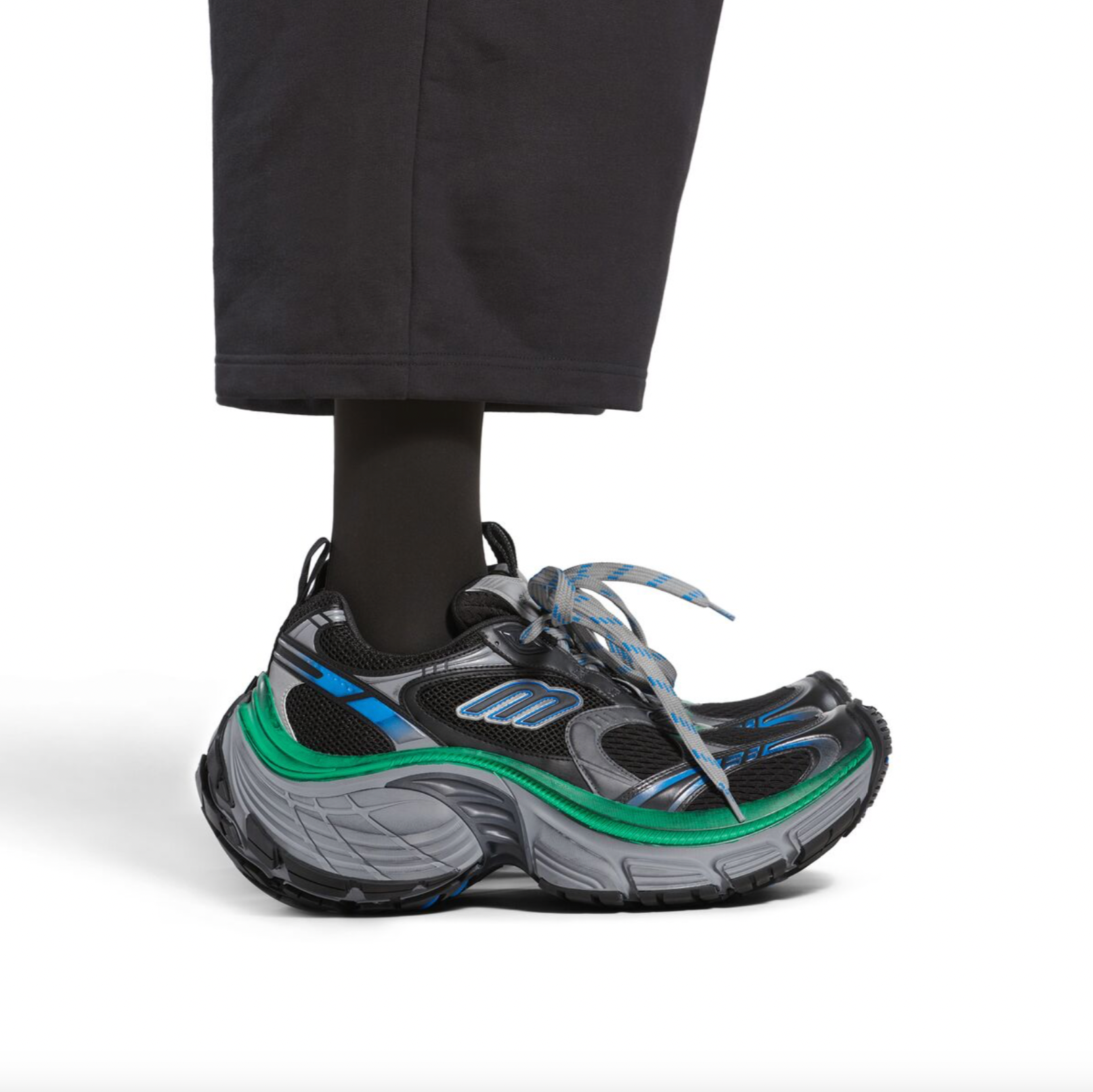 Balenciaga shoes black and green hot sale