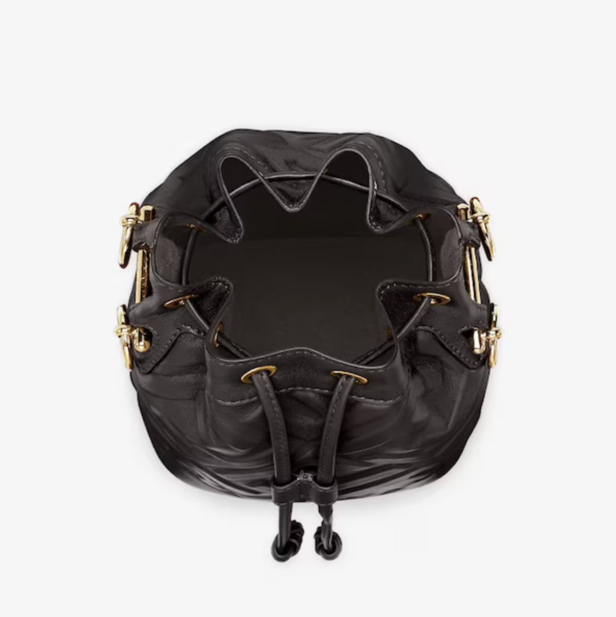 Fendi Mon Tresor Leather Mini Bucket Bag with FF Motif Fendi Mon Tresor Leather Mini Bucket Bag with FF Motif
