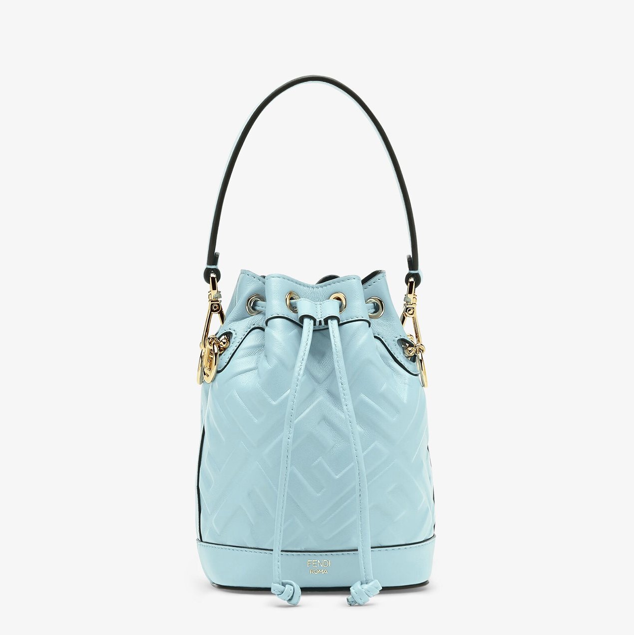 Fendi Mon Tresor Leather Mini Bucket Bag with FF Motif Fendi Mon Tresor Leather Mini Bucket Bag with FF Motif