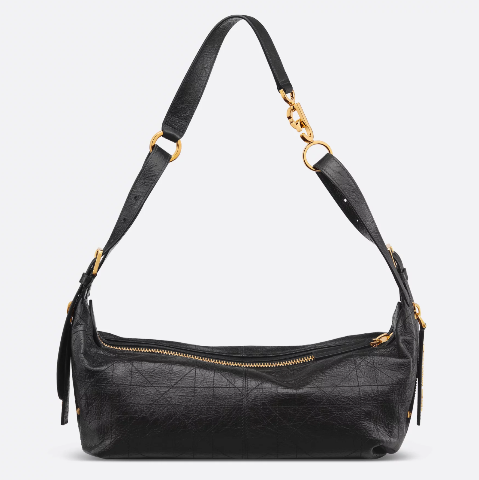 D-JOURNEY MEDIUM BAG BLACK FLAT MACROCANNAGE