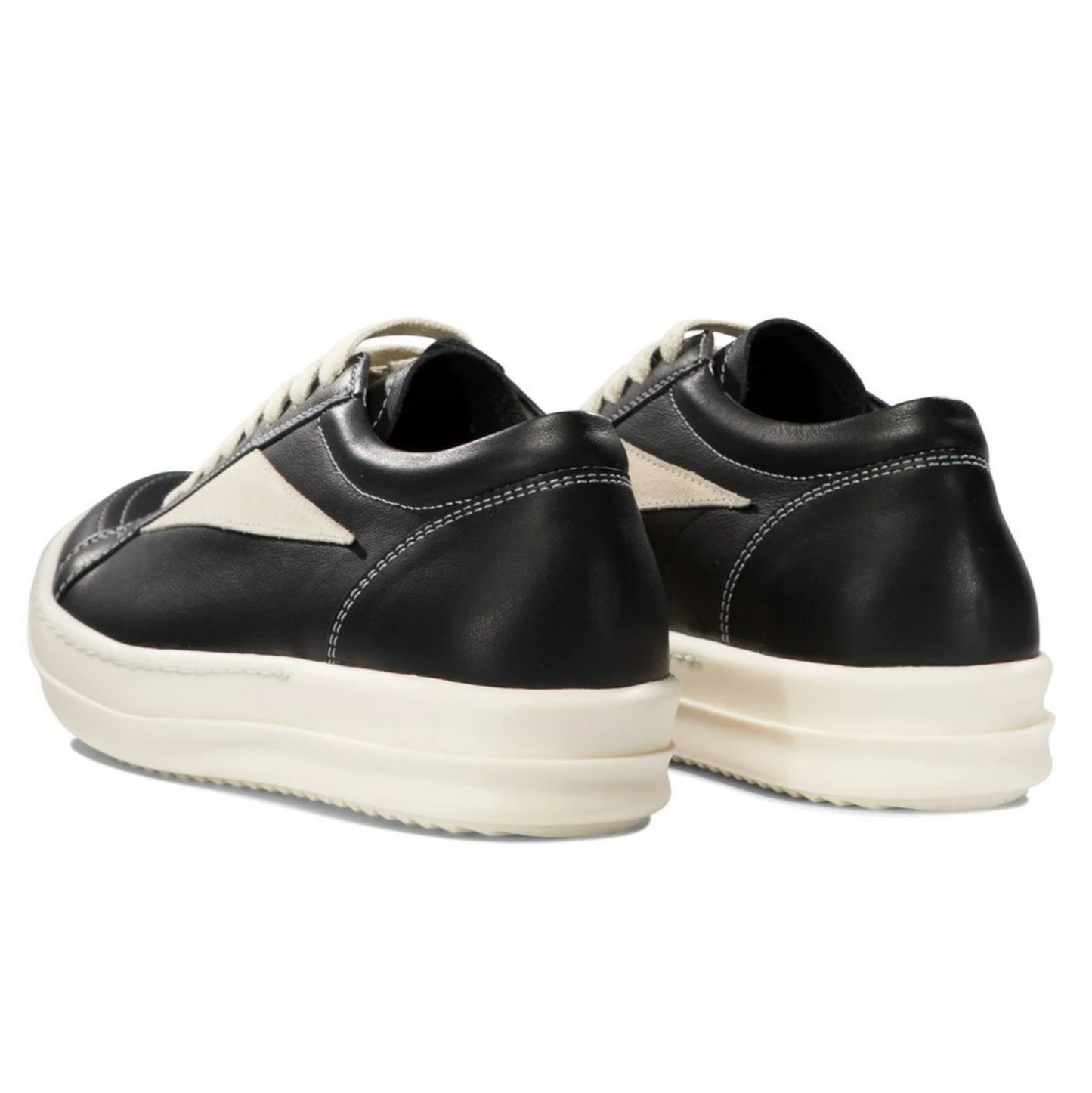 DRKSHDW LEATHER VINTAGE LOW-TOP SNEAKERS - BLACK
