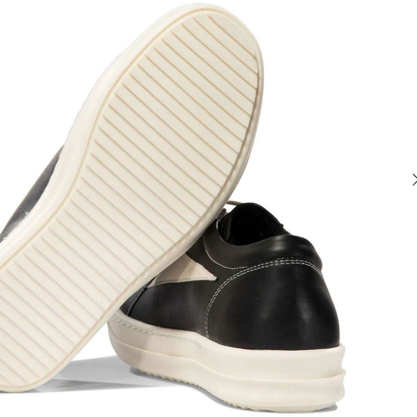 DRKSHDW LEATHER VINTAGE LOW-TOP SNEAKERS - BLACK