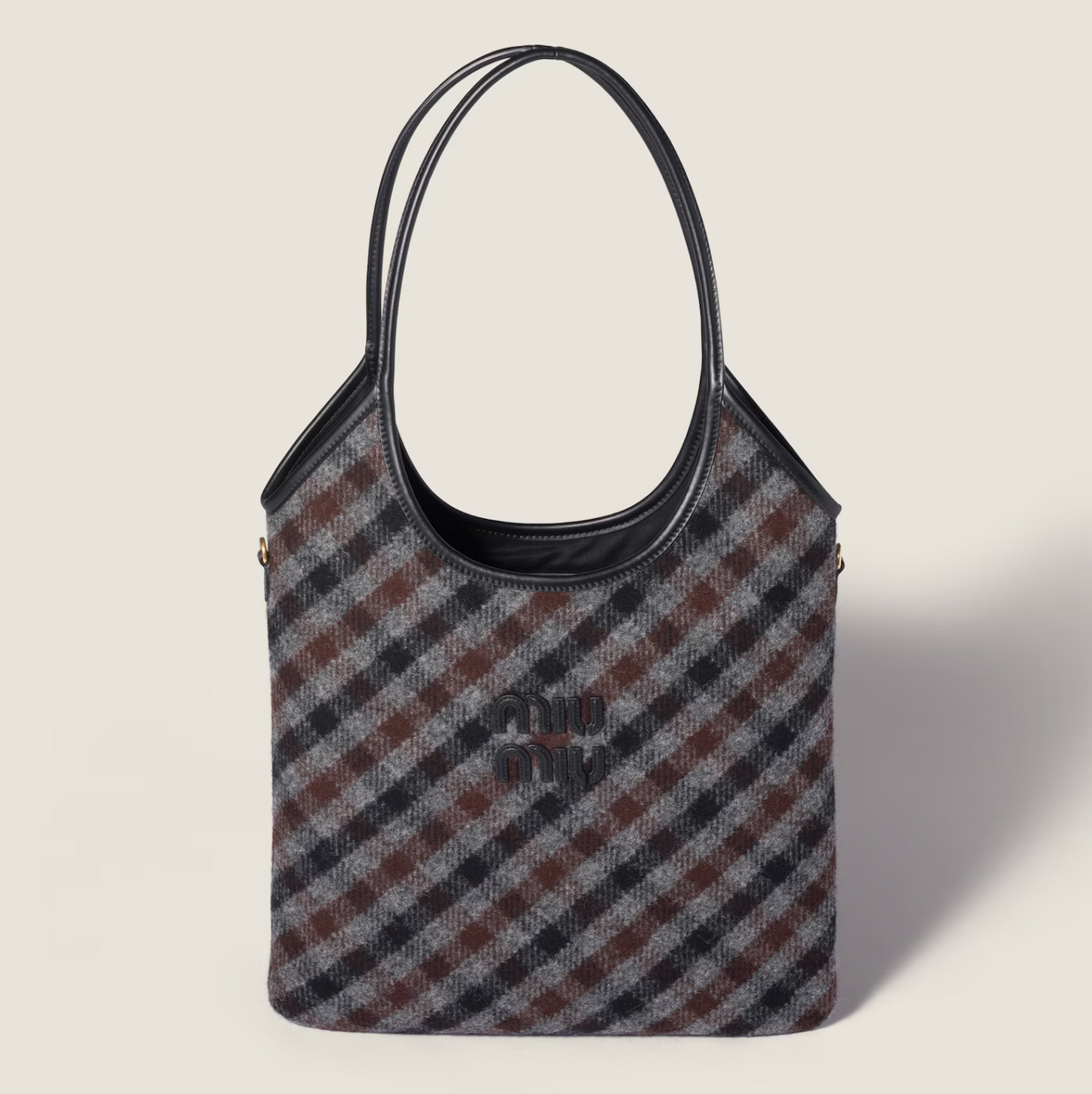 IVY PLAID BAG - SLATE GREY/ COCOA BROWN