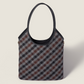 IVY PLAID BAG - SLATE GREY/ COCOA BROWN