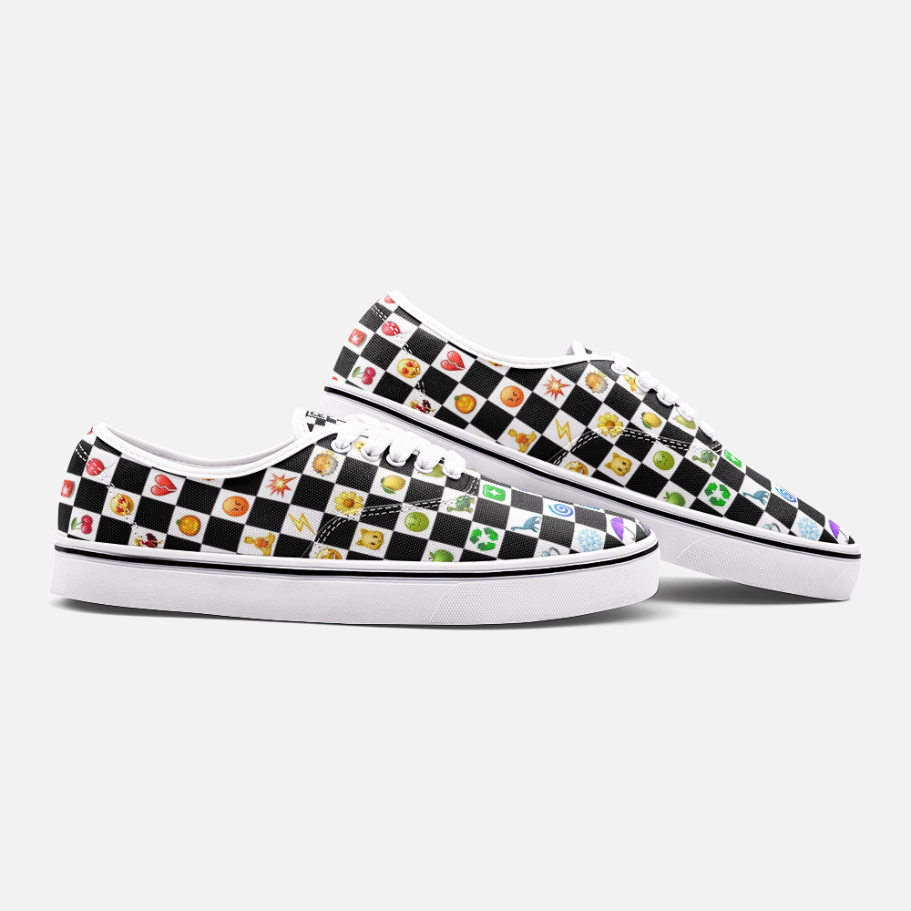 Checkered online canvas shoes