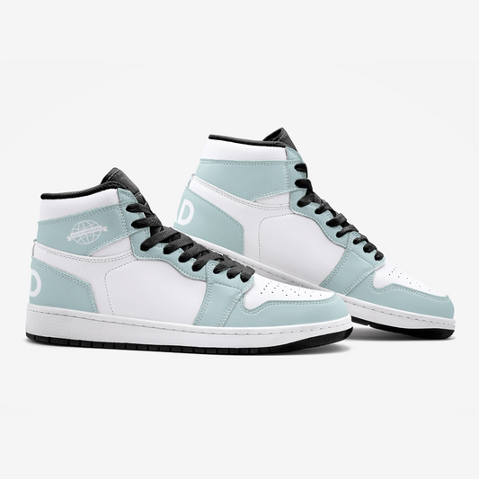 RAD SKYWALKER LEATHER MID TOP SNEAKERS - LIGHT LIME-WHITE