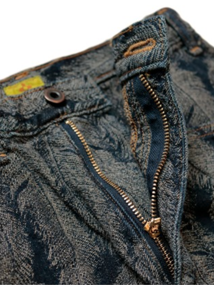 12OZ FEATHER DENIM TAPERED JEANS