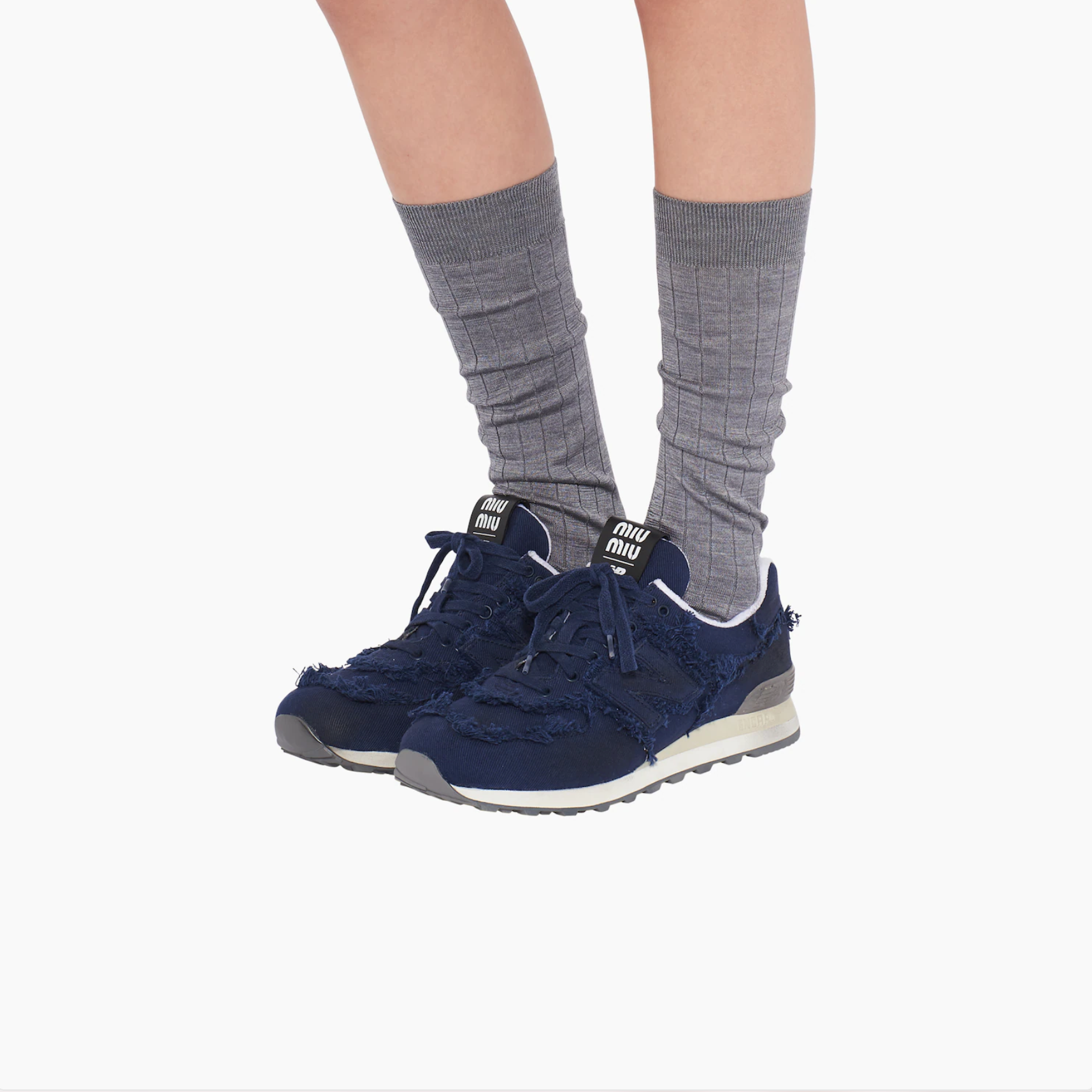 574 New Balance x Miu Miu Denim Sneakers | RADPRESENT 574 New Balance x Miu Miu Denim Sneakers | RADPRESENT