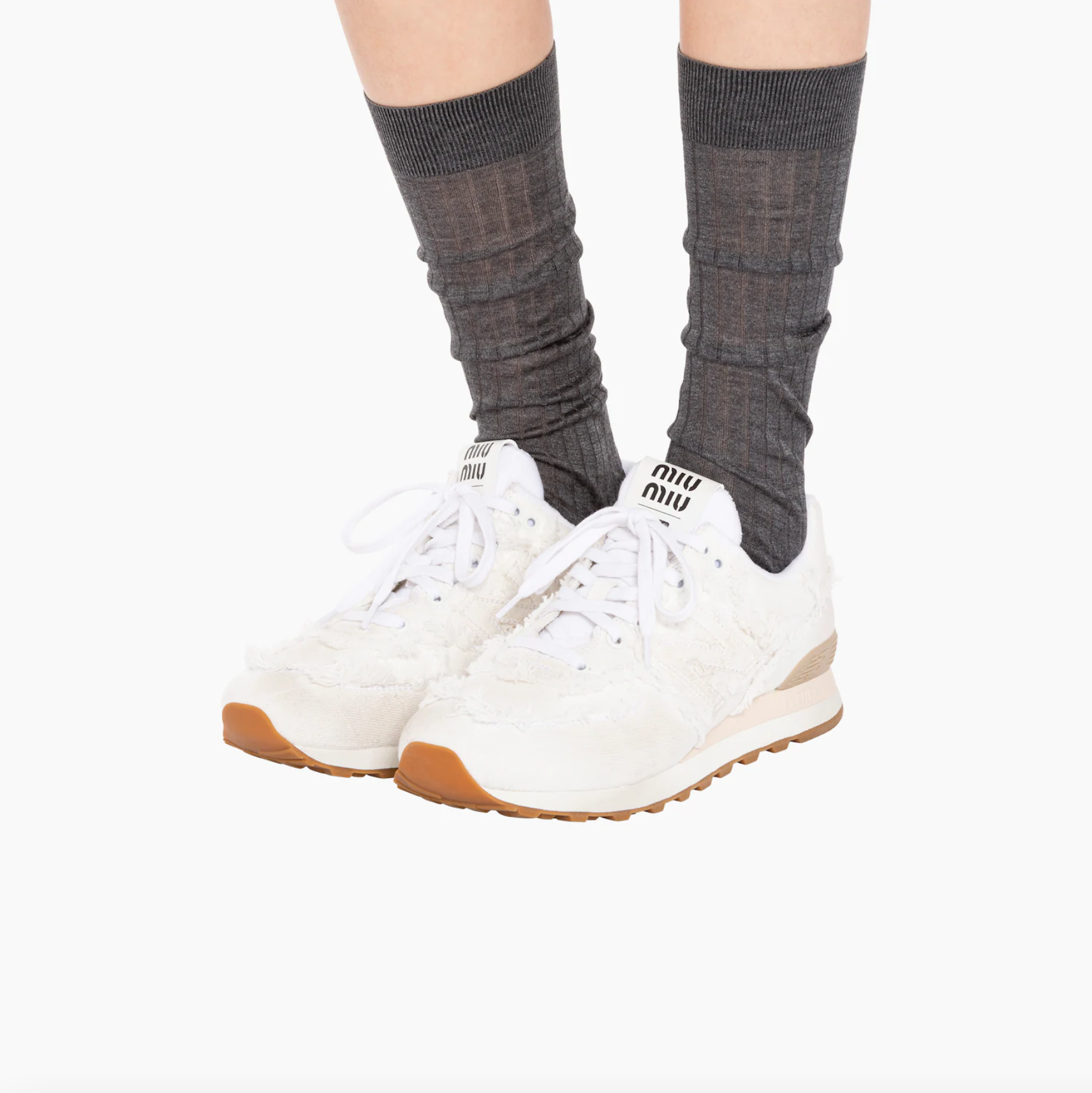 574 New x Miu Miu Denim Sneakers | RADPRESENT