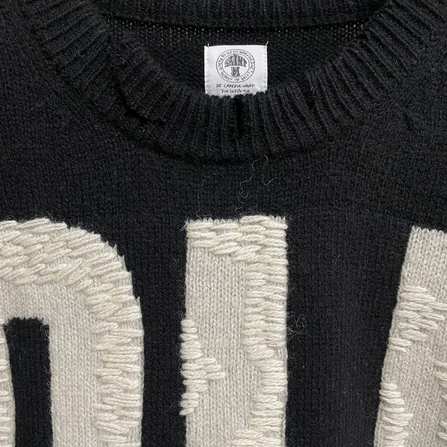 RELAXED FIT 'CLF' KNIT SWEATER