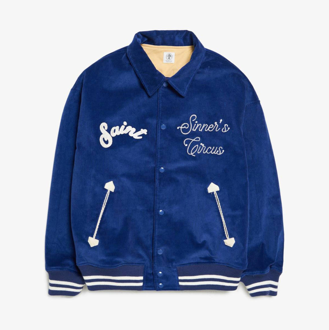 SINNER'S CIRCUS CORDUROY EMBROIDERY JACKET - BLUE