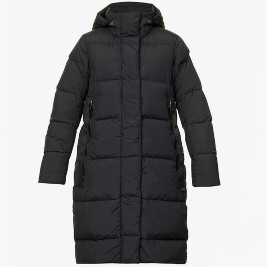 BYWARD HOODED GROSGRAIN-TRIMMED QUILTED SHELL DOWN PARKA - BLACK