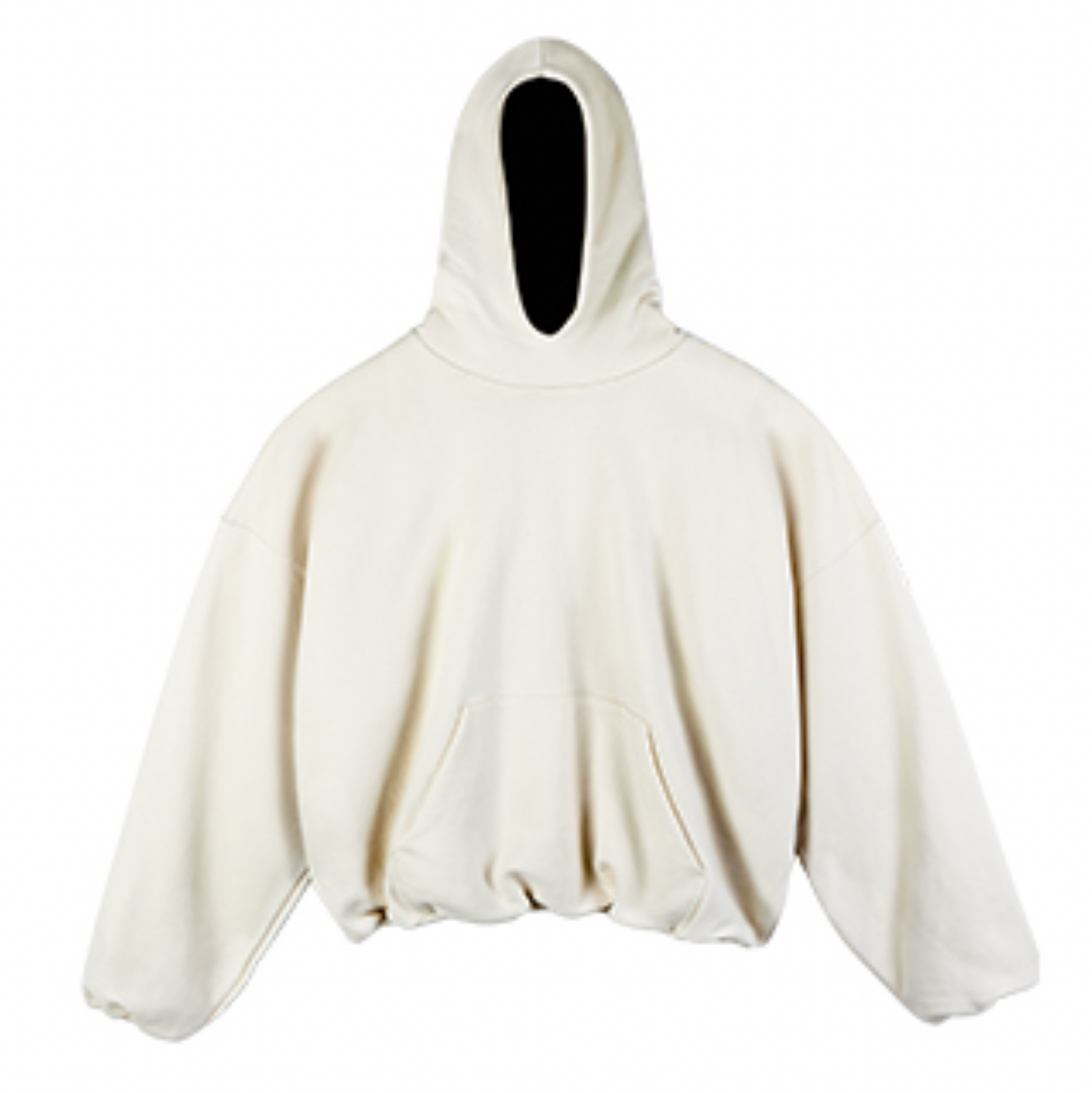 DF17 640G OVERSIZED DOUBLE LAYER FLEECED HOODIE - CLOUD WHITE