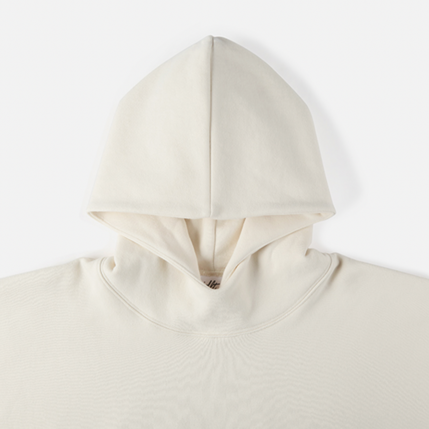 DF17 640G OVERSIZED DOUBLE LAYER FLEECED HOODIE - CLOUD WHITE