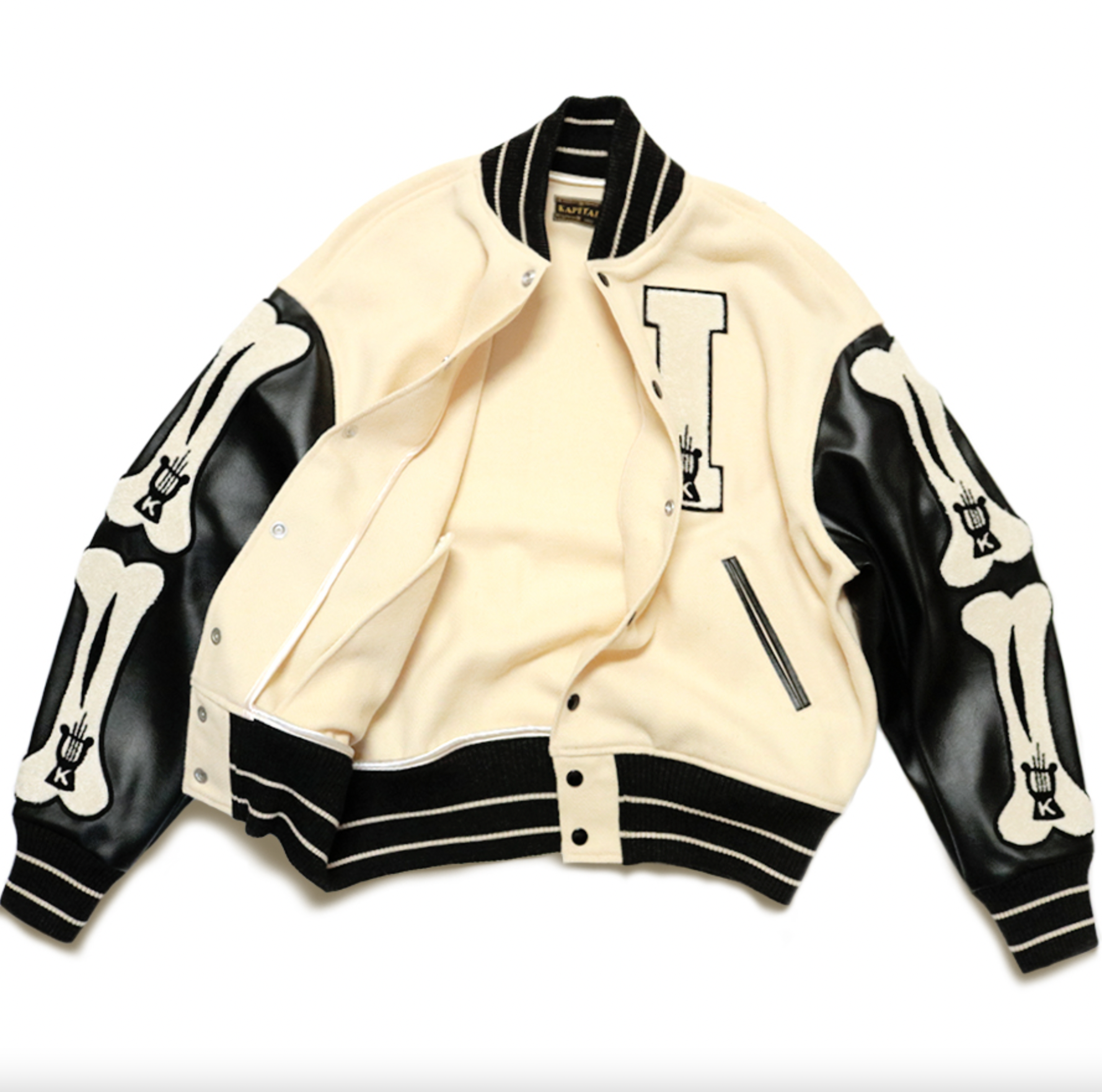 Leather and 2025 wool varsity jacket