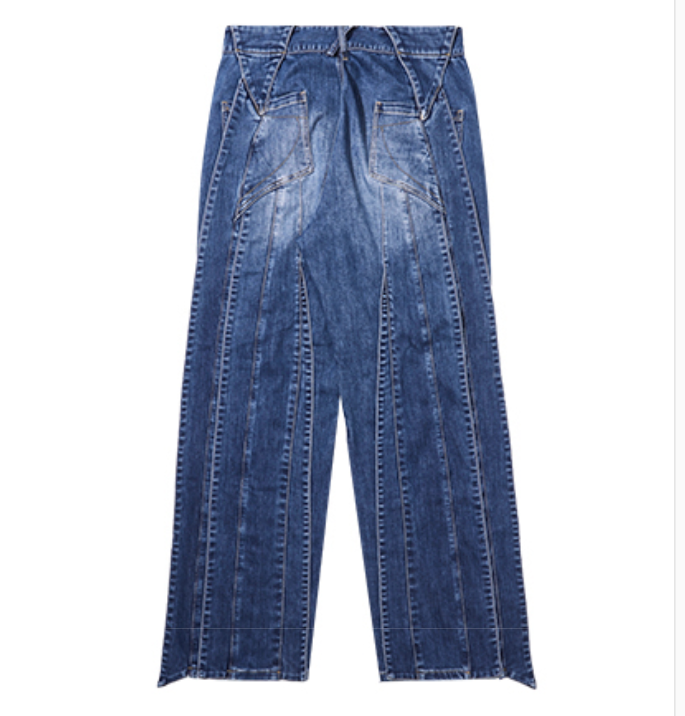 Dark Blue Cargo Baggy Fit Denim Jeans - Tistabene - Tistabene