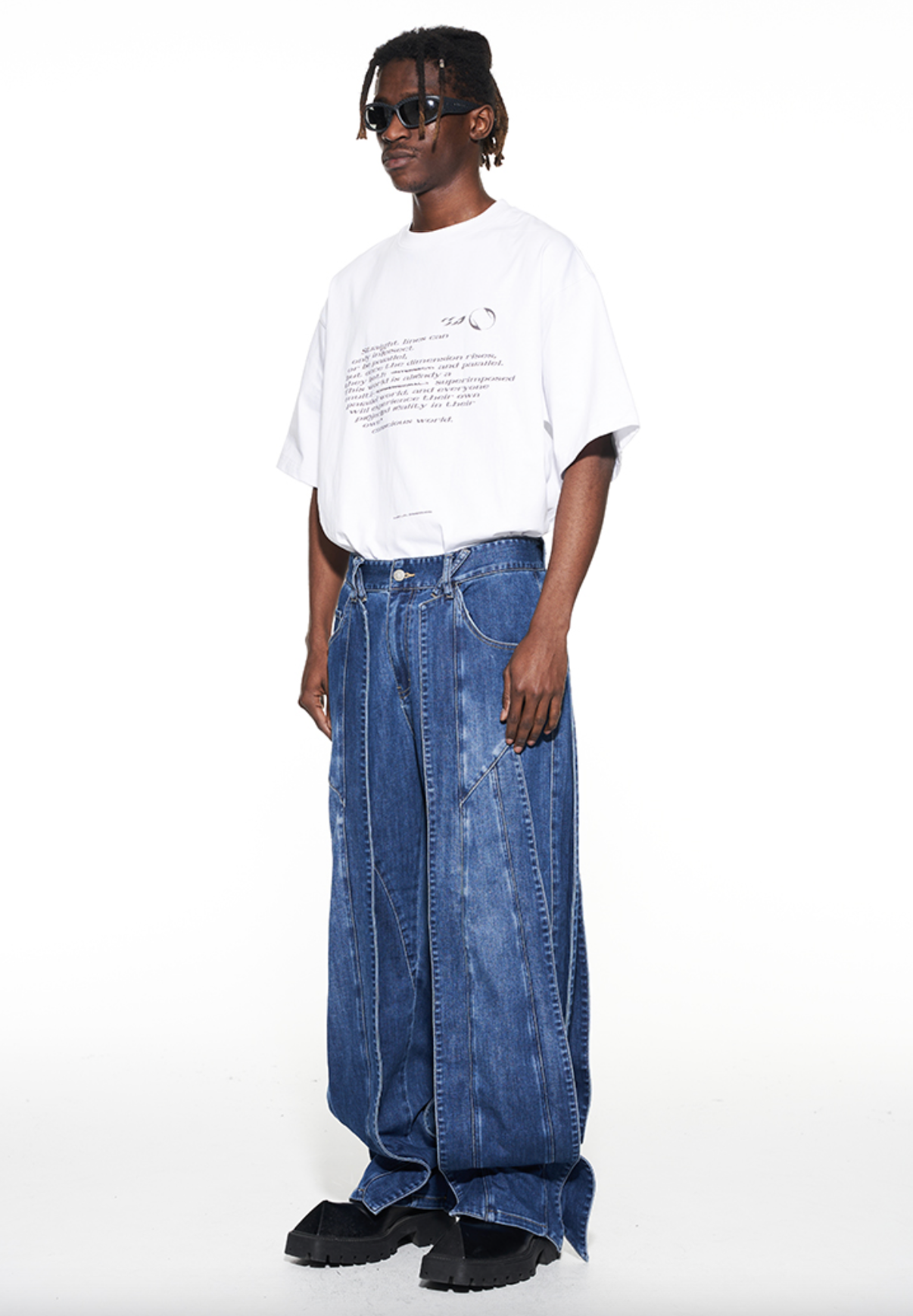 Blue denim baggy jeans Clearance