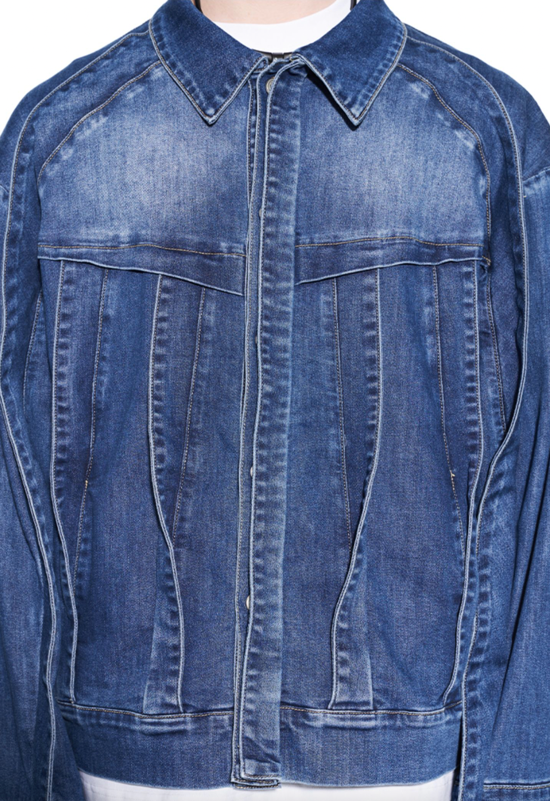 Multi-Layered Panels Denim Jacket | Hype Streetwear - RADPRESENT Multi-Layered Panels Denim Jacket | Hype Streetwear - RADPRESENT