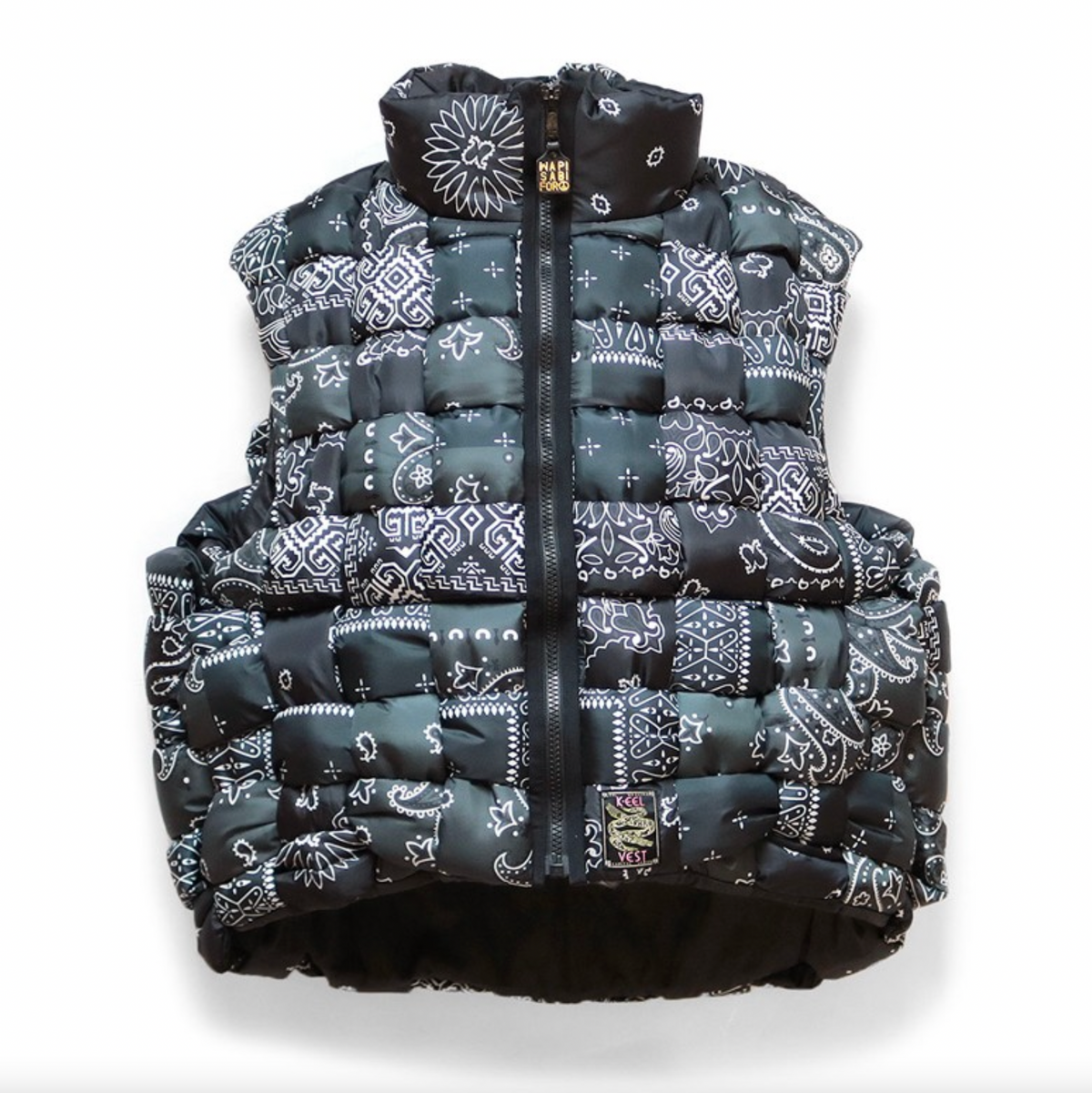Kapital Bandana Print Nylon Keel-Weaving Vest | Shell Gilet | Hype Kapital Bandana Print Nylon Keel-Weaving Vest | Shell Gilet | Hype