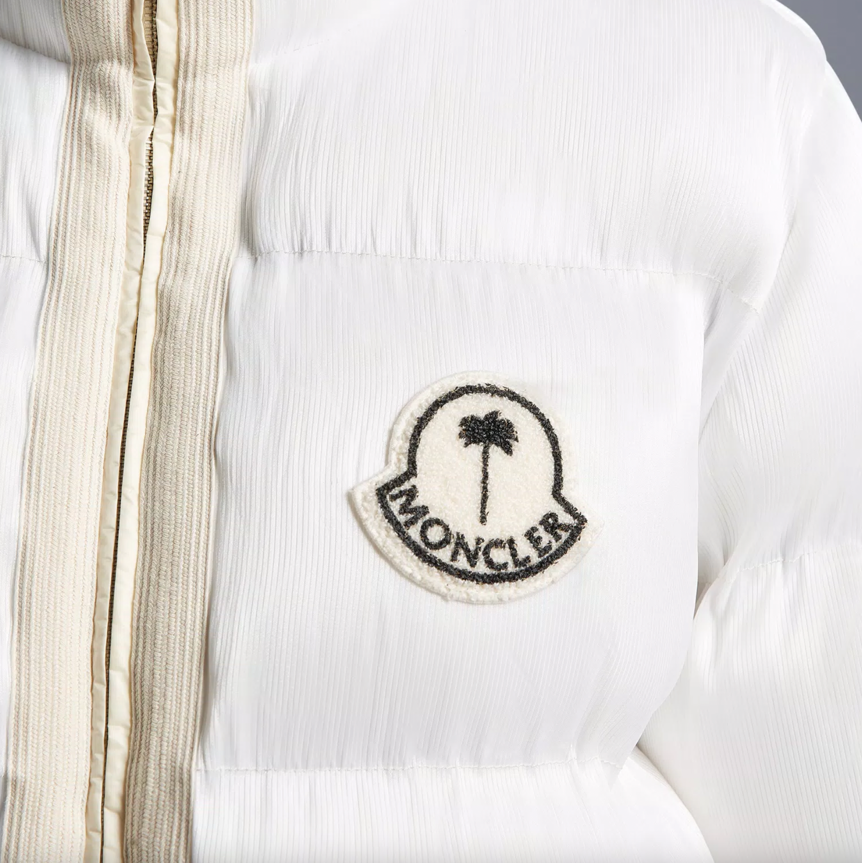 Moncler Maya 70 by Palm Angels Jacket Bright White - FW22 - GB