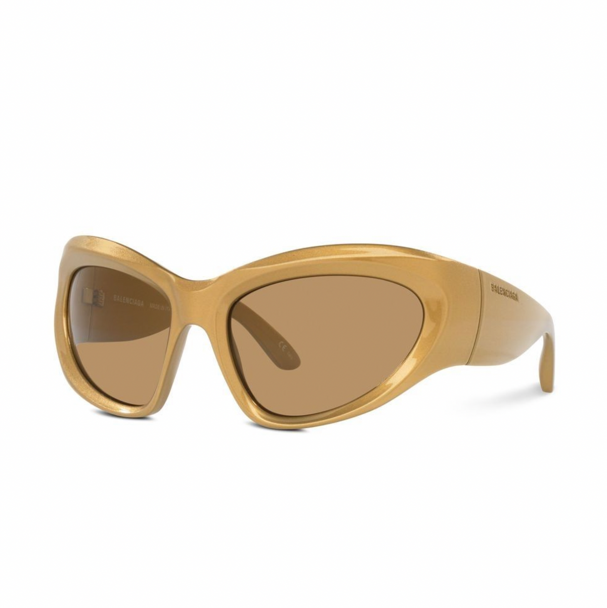? Balenciaga Shield 2.0 Cat-Eye Sunglasses in Brown and Gold Balenciaga® BB0287S Cat-Eye Sunglasses - EuroOptica main image 2
