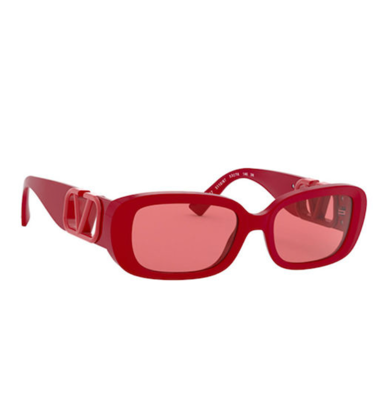 VA4067 NARROW OVAL SUNGLASSES RED