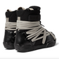AMBER LEATHER SNOW BOOTS - BLACK